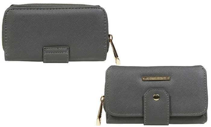 RAMPAGE Trifold Wallet with Front Tab Detailing and Back Zip Pocket